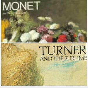 Vintage Art Book Lot: Turner & Monet - Paperback- Illustrated Treasure Hunt Gift